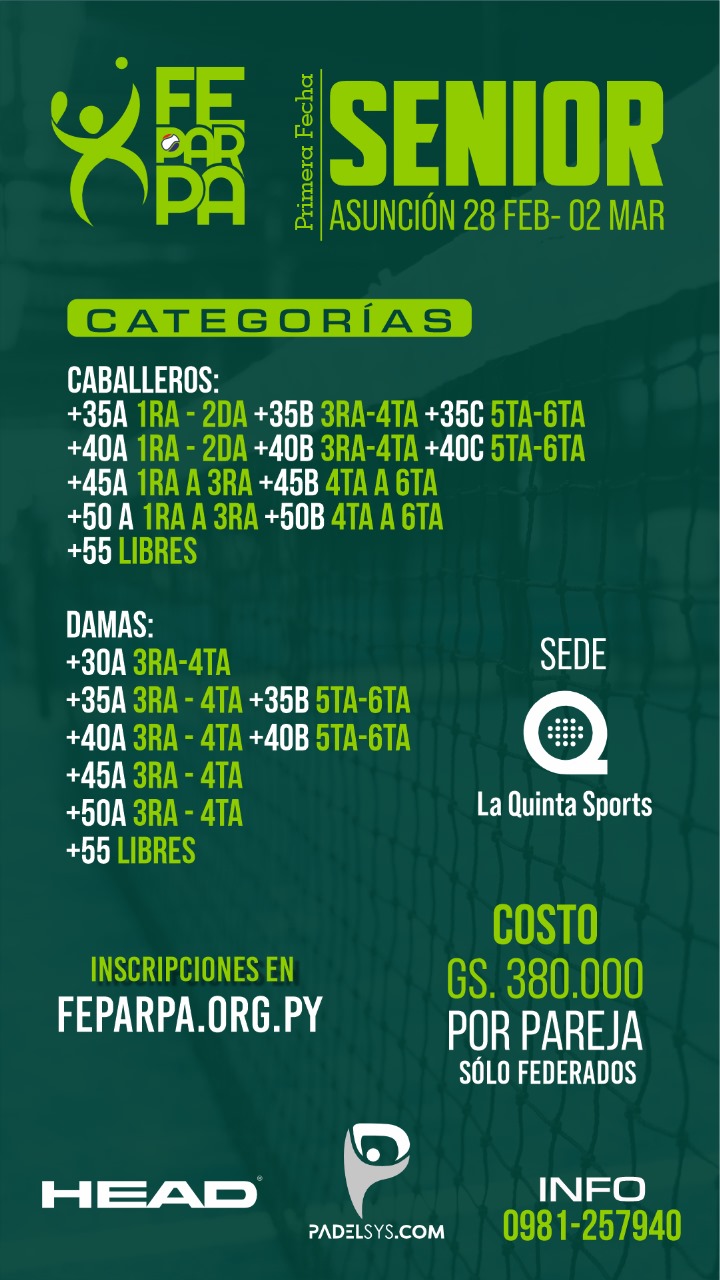 PRIMERA FECHA SENIOR 2.025